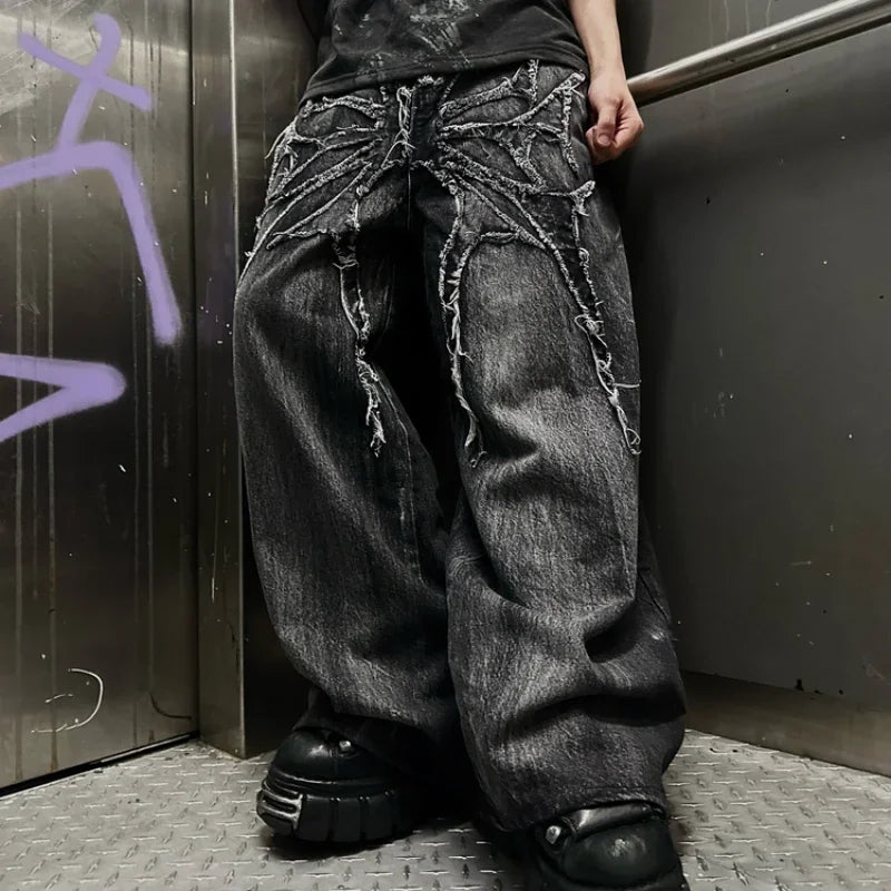 Threadline Y2K Gothic Retro Oversized Baggy Jeans