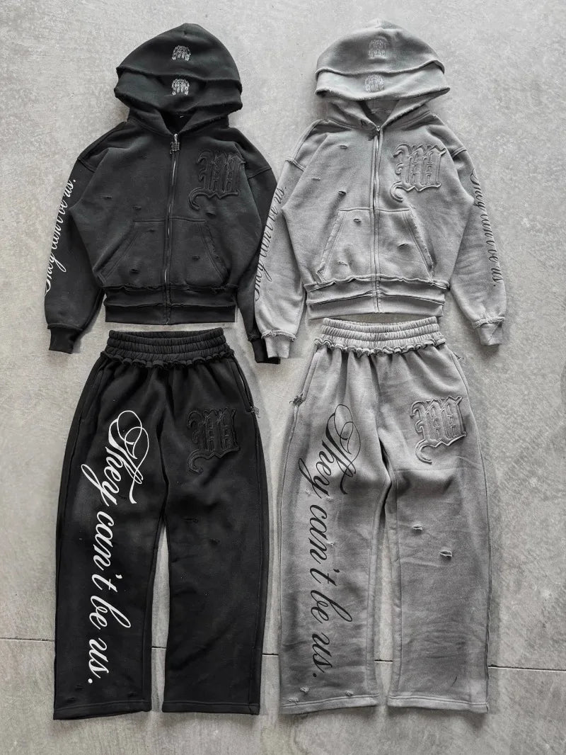 Threadline Y2K Clothing Hoodie Set